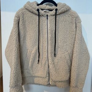 Shambhala Cream Hooded Sherpa Sweater